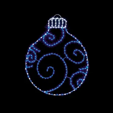 Twinkling Flexibright Bauble w-245 Blue-Wht Mix LEDs 78x59cm  - image 2