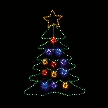 Twinkling Flexibright Motif Tree with 385 Multi LEDs 1.2m x85cm 